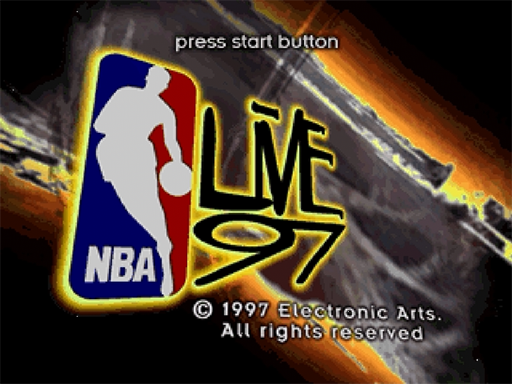 NBA Live 97 title screen for Sega Saturn